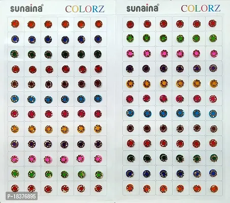 Sunaina COLORZ Multicolour Stone Border 144 Bindi Book For Women Size-4 [SCMSBB104]