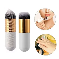 Sunaina Makeup Cosmetic Foundation/Blusher Brush Face powder Brush for Personal/Professional Use (Pack of 1) (White)-thumb2