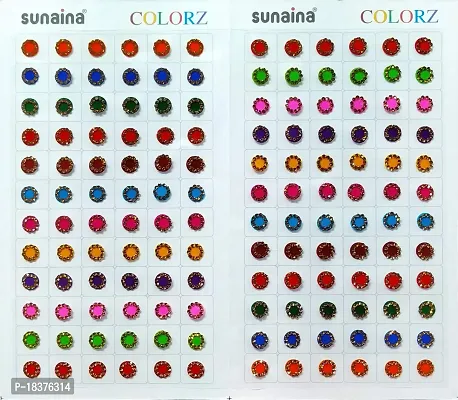 Sunaina COLORZ Multicolour Stone Border 144 Bindi Book For Women Size-2 [SCMSBB102]-thumb0