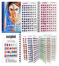 Sunaina (Original) Spiral Multicolor Round Tikka Bindi Sticker Kumkum || Forehead Golden/Silver 2 in 1 Crystal Stone Bindi Book for Women  Girls (Pack of 948 Bindis)-thumb1