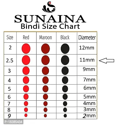 Sunaina New Gold Sticker Kumkum Forehead Black Round Bindis Velvet Bindi Box With 15 Cards/Flips For Women  Girls (GB-2.5 (11MM))-thumb3