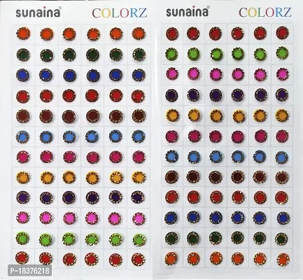 Sunaina COLORZ Multicolour Stone Border 144 Bindi Book For Women Size-1 [SCMSBB101]