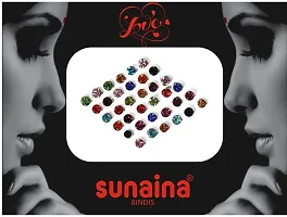 Sunaina New Love Collection Diamond Stone Bindis for Women  Girls [Pack Of 3] (Multicolor)-thumb1