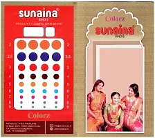 Sunaina COLORZ Multicolor Sticker Bindiya Golden Stone Border Kumkum Bindi Book for Women  Girls Size-1 (Pack of 144 Bindis) (SCMSBB101)-thumb2