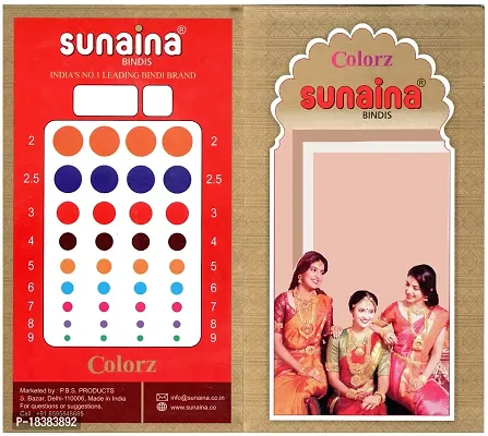 Sunaina COLORZ Multicolor Sticker Bindiya Golden Stone Border Kumkum Bindi Book for Women  Girls Size-1 (Pack of 144 Bindis) (SCMSBB101)-thumb3