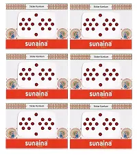 Sunaina Red Velvet Kumkum Round Bindis Card Tikka Bindi For Women Pack of 6 Cards (SROC103 (6MM))-thumb1