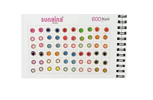 Sunaina (Original) Spiral Pastel Color Round Golden Stone Border Elegant Bindi Book For Women  Girl (Pack of 600 bindi)-thumb4