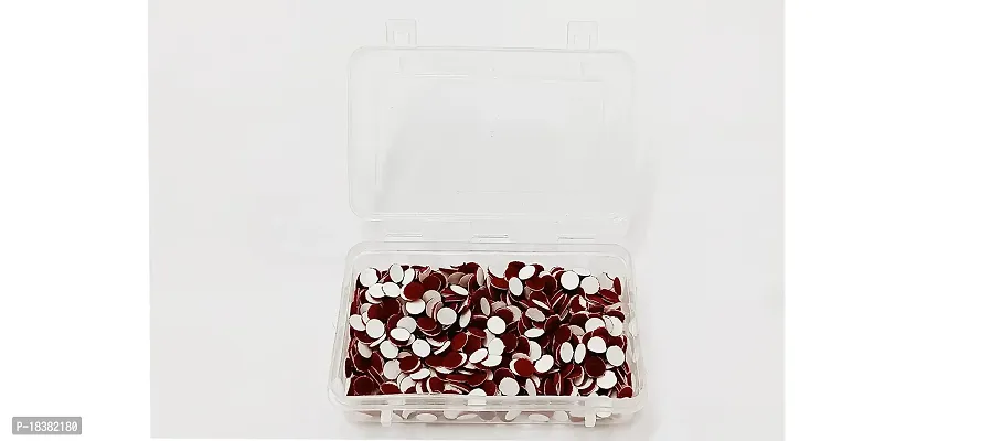 Sunaina Dark Red Round Bindi Daily Use Simple Forehead Bindi For Women  Girls (Pack Of 100 Bindis in one Box)