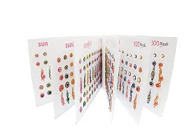 SUNAINA (original) New Spiral Multicolour Mix Design And Mix Size long Bindi Full Stone Bindi Book For Women (pack of 600 Bindi)-thumb2