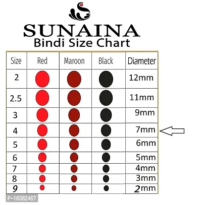 Sunaina New Gold Sticker Kumkum Forehead Black Round Bindis Velvet Bindi Box With 15 Cards/Flips For Women  Girls (GB-4 (7MM))-thumb3