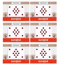 Sunaina Red Velvet Kumkum Round Bindis Card Tikka Bindi For Women Pack of 6 Cards (SROC102 (7MM))-thumb1