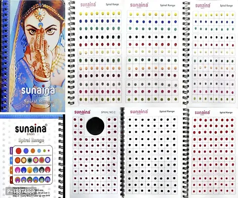 SUNAINA (original) Spiral Mini size Multicolour/Black/Red/Maroon Colour KUMKUM Bindi Book For Women