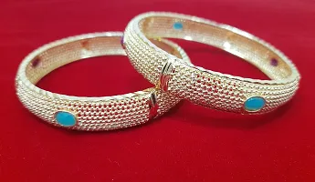 SUNAINA Designer Gold Plated Traditional Bangles Set of 2 For Woman  Girls (2.10, Bangles-1)-thumb2