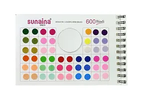 Sunaina Simple Plain Round Pastel Multicolour Forehead Sticker kumkum with diff Sizes spiral Bindi Booklet For Women  Girls (Mix Size Bindi Book - Total 600 bindis)-thumb1