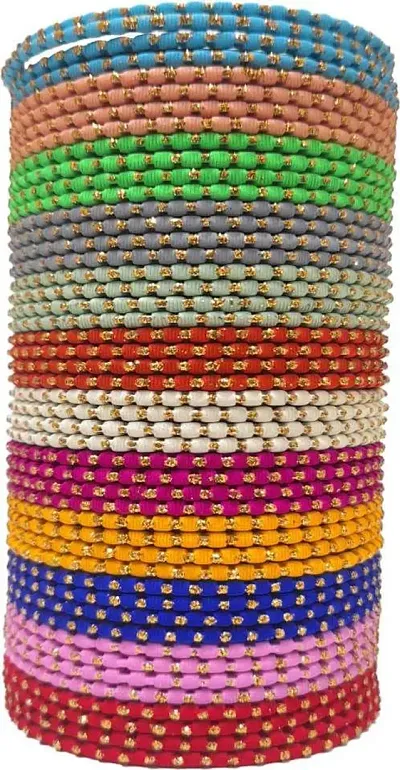 Beautiful Shinning Traditional Bangles set for Girls And Women (Pack Of 48 Bnagles) (2.8)