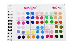 Sunaina Simple Plain Round Pastel Multicolour Forehead Sticker kumkum with diff Sizes spiral Bindi Booklet For Women  Girls (Mix Size Bindi Book - Total 600 bindis)-thumb2