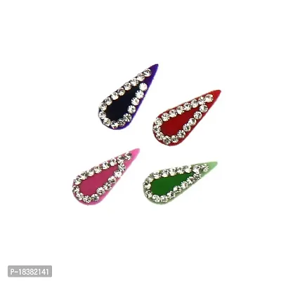 Sunaina New Love Collection Tilak Stone Border Multicolor/Red/Maroon Bindis For Women  Girls (pack of 3) (Multicolor)