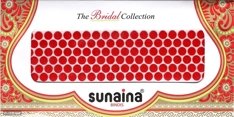 Sunaina Bridal Collection Red Bindi For Women  Girls (Size-3) (7MM)