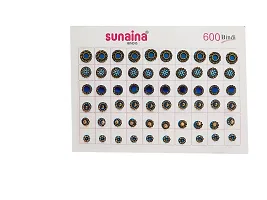 SUNAINA (original) Spiral Multicolor mix Design Ball border Mix Match Stone glitter Bindi Book For Women  Girls (pack of 600 Bindi)-thumb3