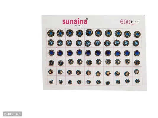 SUNAINA (original) Spiral Multicolor mix Design Ball border Mix Match Stone glitter Bindi Book For Women  Girls (pack of 600 Bindi)-thumb4