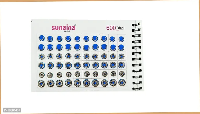 Sunaina (Genuine) Spiral Multicolor mix Round Design  Mix Match Silver Stone Studded Bindi Book For Women  Girls (pack of 600 Bindi)-thumb4