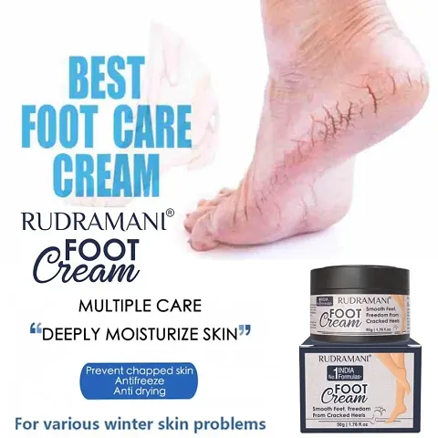 Rudramani Foot Cream, Crack cream for Rough, Dry and Cracked Heel, Moisturizing Foot Cream For Heel Repair, Anti-Pilling, Anti-Chapping, Anti-Cracking Cream for Women  Men 50 GR