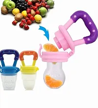Baby fruit Feeder Nibbler, Pack Of 1 / Silicone Food Pacifier / Feeder For Baby Feeder  (Random Design Multicolor)-thumb1