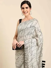 Stylish Grey Art Silk Saree With Blouse Piece For Women-thumb2