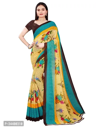 Stylish Multicoloured Georgette Saree With Blouse Piece For Women Pack Of 2-thumb2