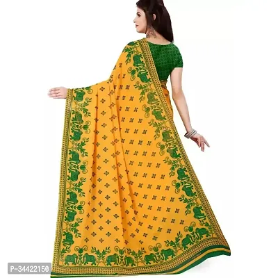 Beautiful Georgette Printed Women Saree with Blouse Piece-thumb2