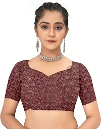 Stylish Brown Georgette Saree With Blouse Piece For Women-thumb4