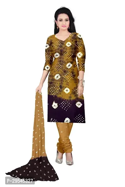Elegant Multicoloured Rayon Dyed Dress Material with Dupatta For Women