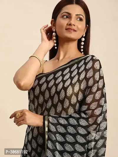 Stylish Grey Chiffon Saree With Blouse Piece For Women-thumb4