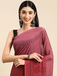 Stylish Maroon Georgette Saree With Blouse Piece For Women-thumb2