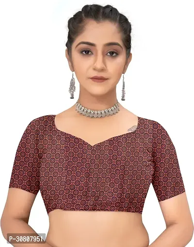 Stylish Brown Georgette Saree With Blouse Piece For Women-thumb5