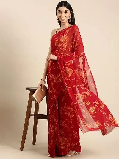 Attractive Georgette Saree with Blouse piece 