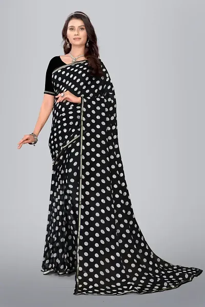 Stylish Chiffon Saree with Blouse piece For Women