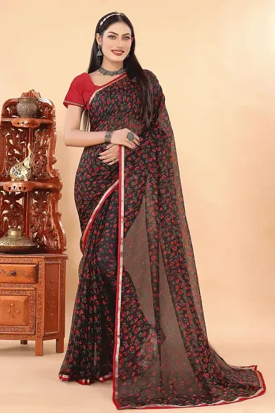 New In Georgette Saree with Blouse piece 