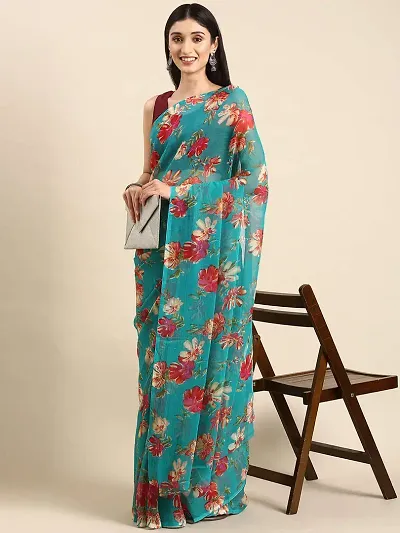 Must Have Chiffon Saree with Blouse piece 