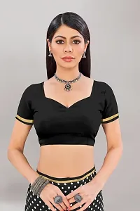 Stylish Black Georgette Saree With Blouse Piece For Women-thumb3