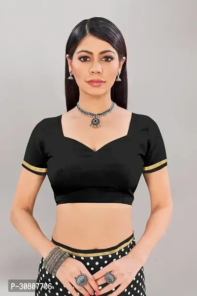 Stylish Black Georgette Saree With Blouse Piece For Women-thumb4