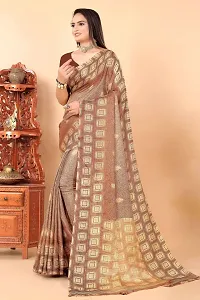 Stylish Beige Art Silk Saree Without Blouse Piece For Women-thumb1