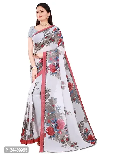 Stylish Multicoloured Georgette Saree With Blouse Piece For Women Pack Of 2-thumb2