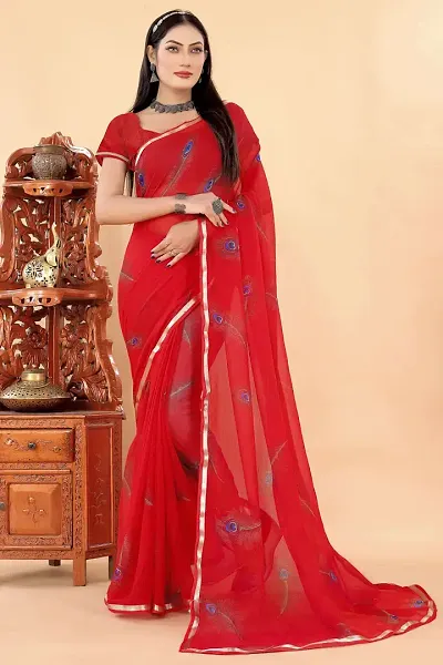 Alluring Georgette Saree with Blouse piece