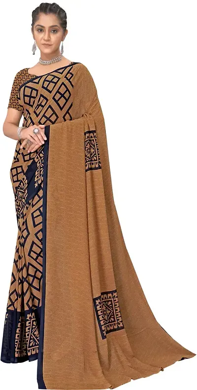 Glamorous Georgette Saree with Blouse piece 