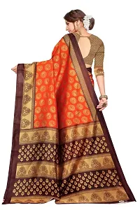 Beautiful Art Silk Printed Women Saree with Blouse Piece-thumb3