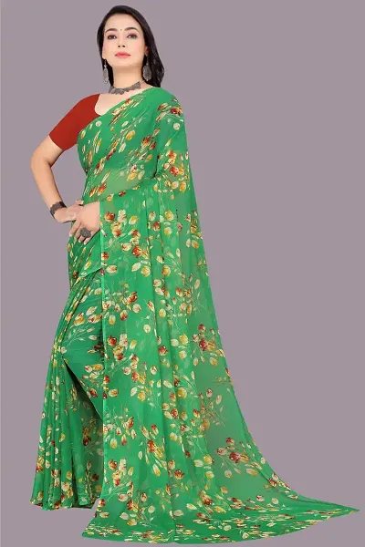 Must Have Chiffon Saree with Blouse piece 