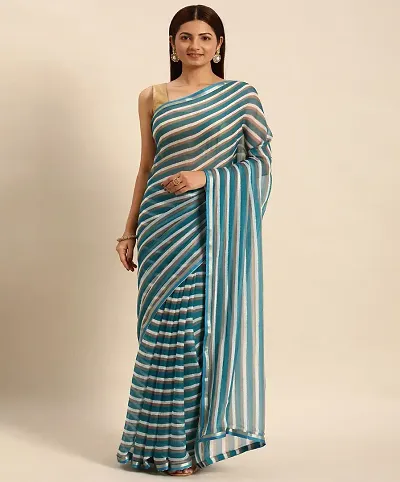 Stylish Women Chiffon Saree with Blouse piece