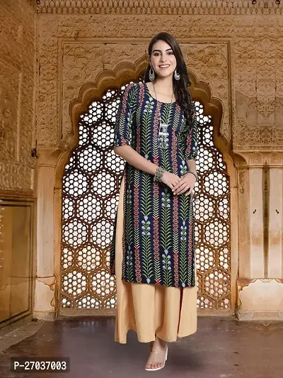 Stylish Women Crepe Straight Kurta-thumb0