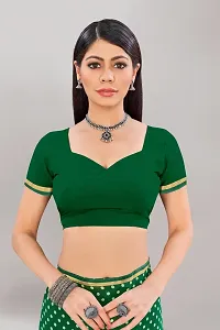 Stylish Green Georgette Saree With Blouse Piece For Women-thumb3